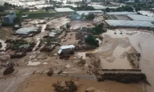 Hiện trường vỡ hồ nước trên núi ở Lâm Đồng